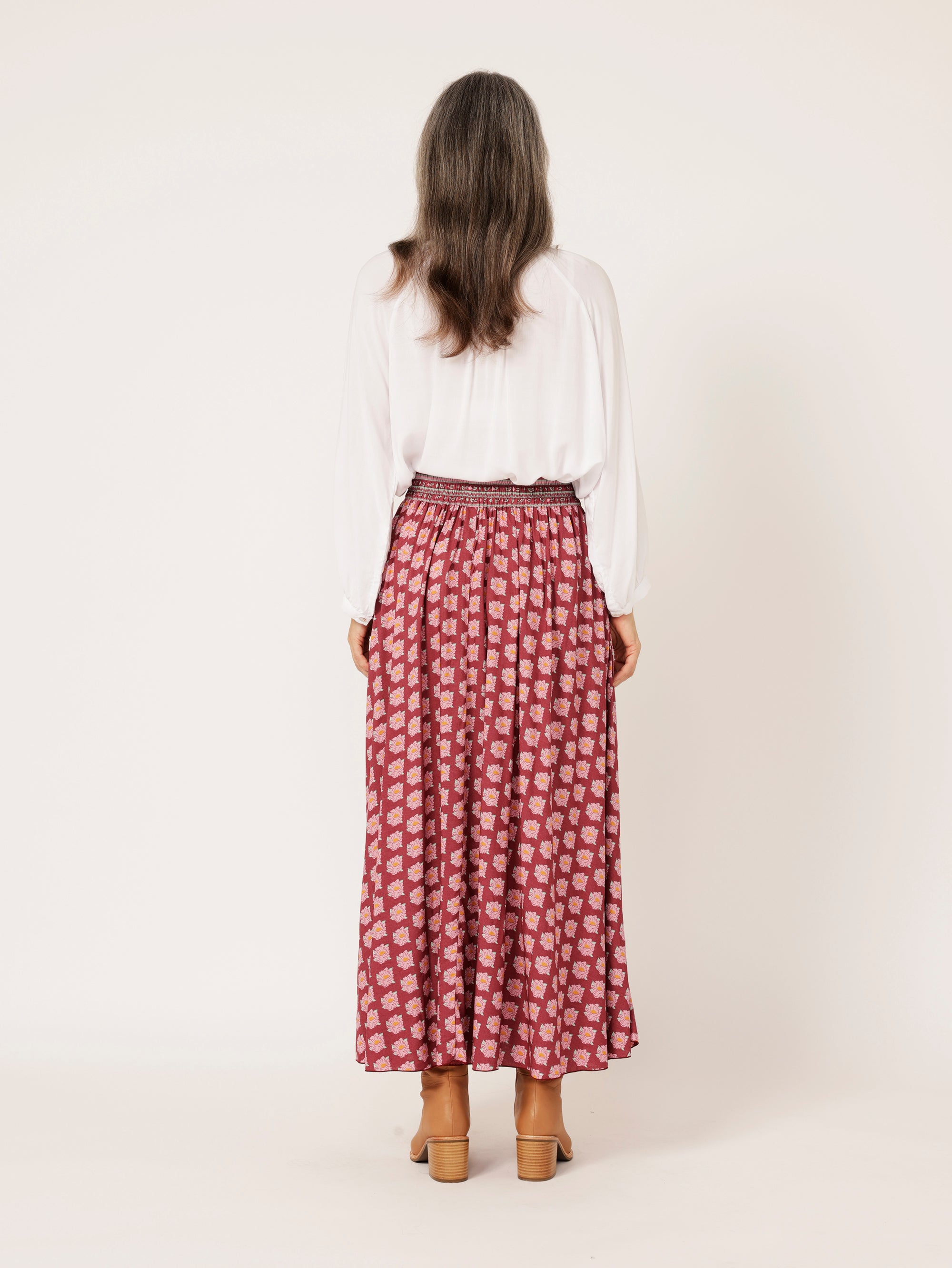 Circle Skirt | Plum Peony - Saffron Road