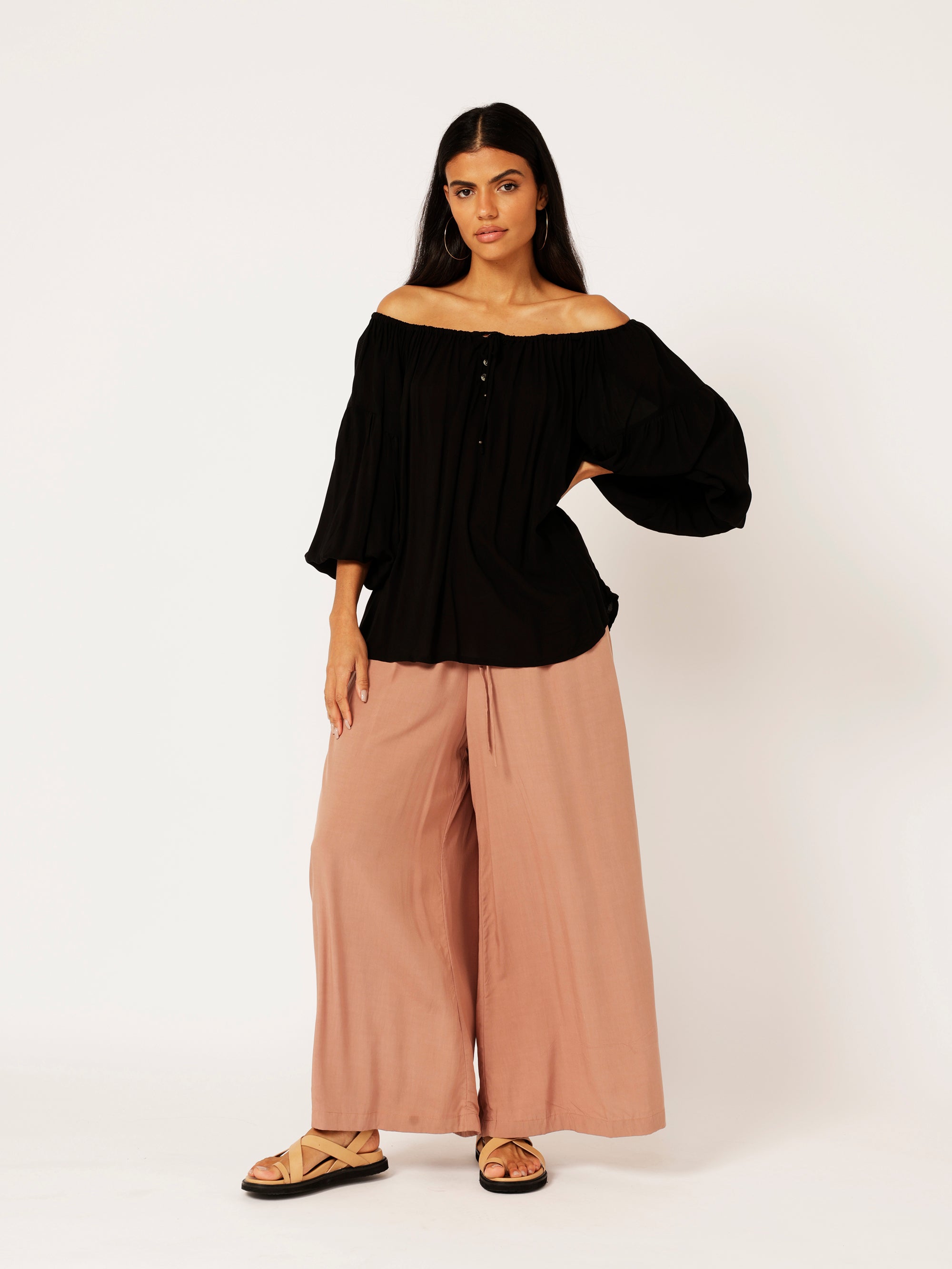 Palazzo Pant | Mocha - Saffron Road