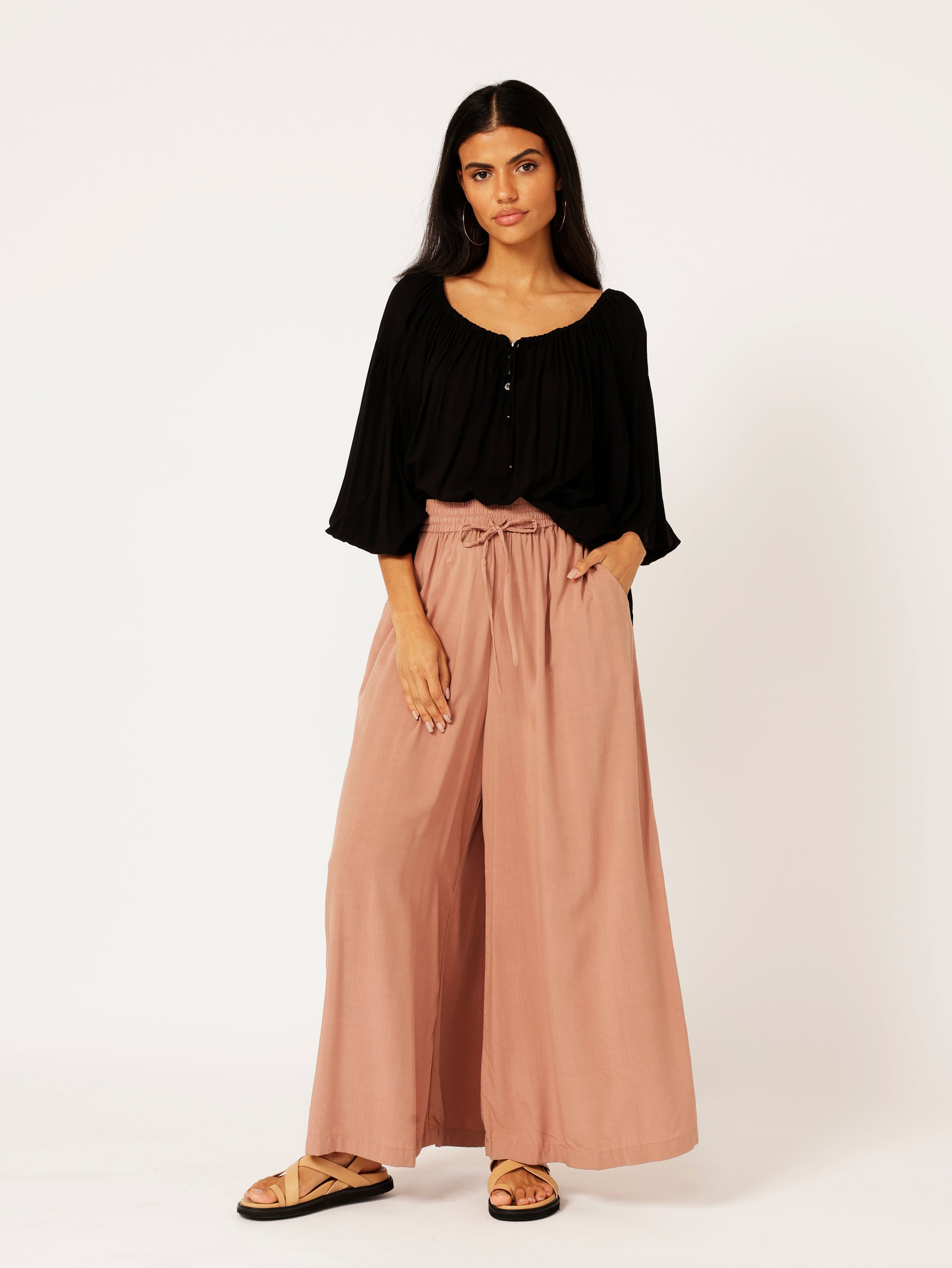 Palazzo Pant | Mocha - Saffron Road