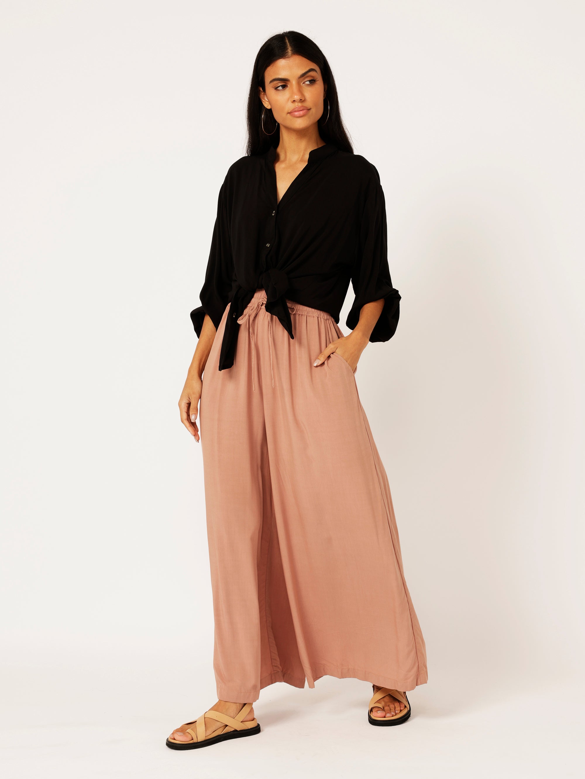 Palazzo Pant | Mocha - Saffron Road