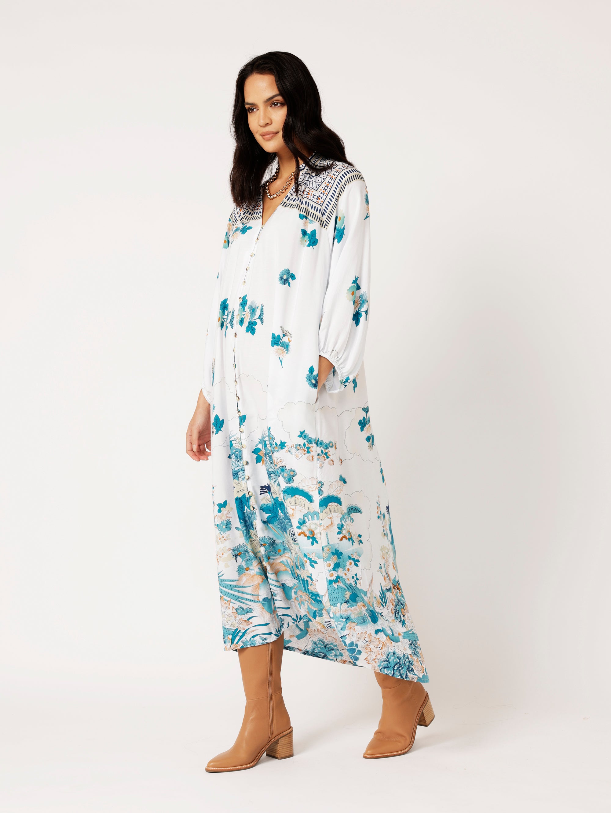 Take Me Away Dress | Tokyo Teal - Saffron Road