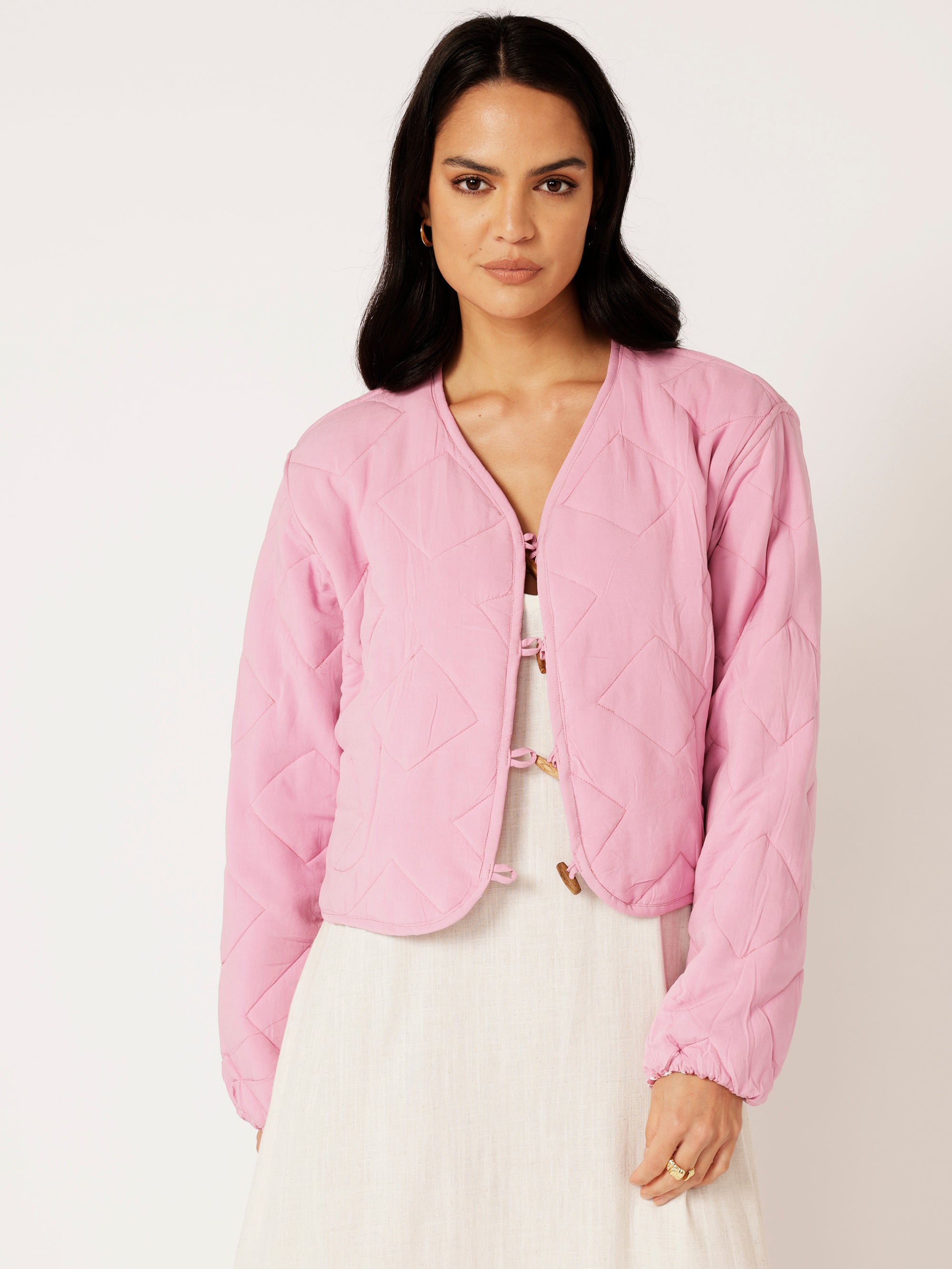 Quilted Jacket CROPPED | Tea Rose Tile - Saffron Road