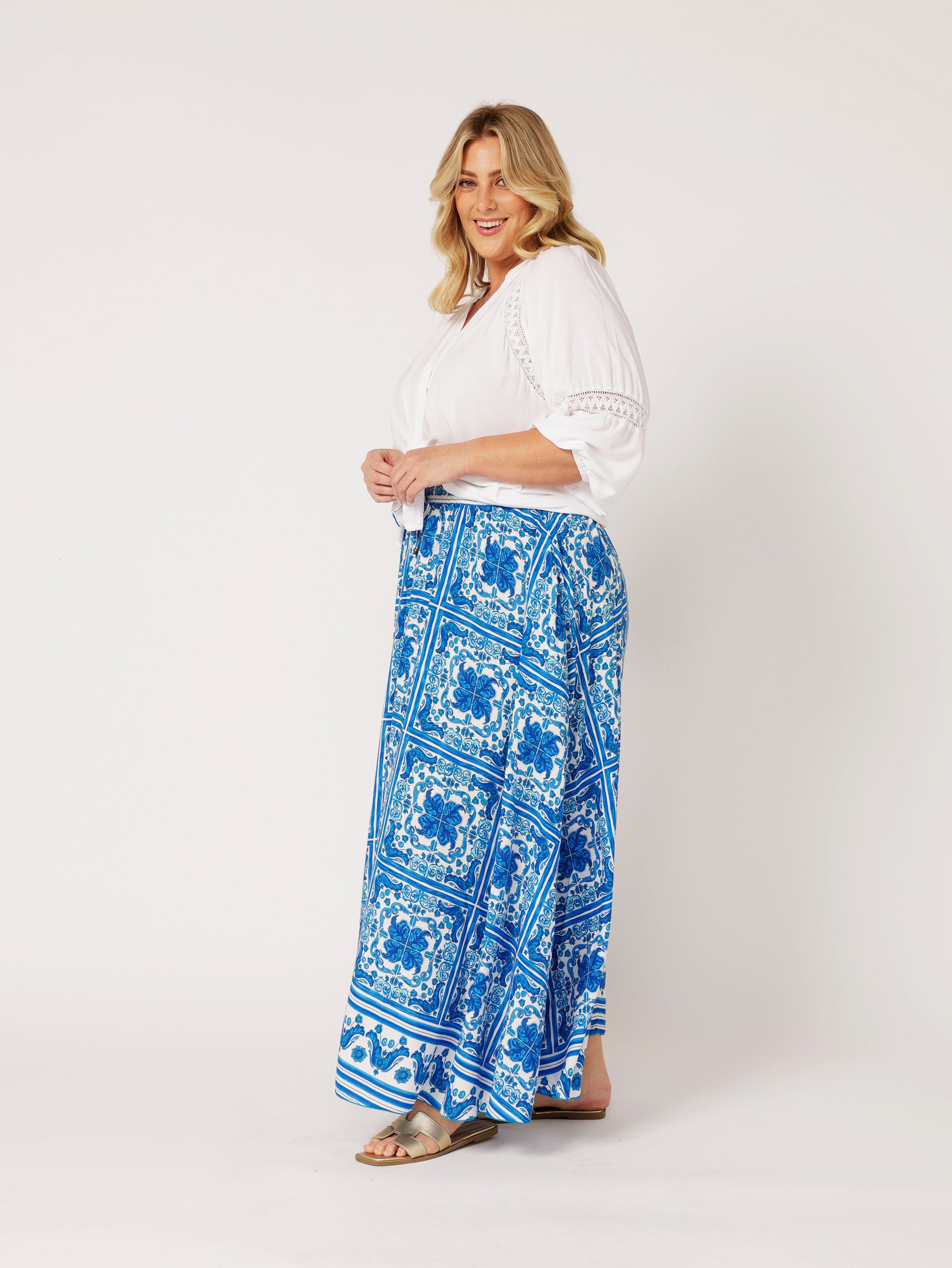 Circle Skirt | Amalfi Blue - Saffron Road