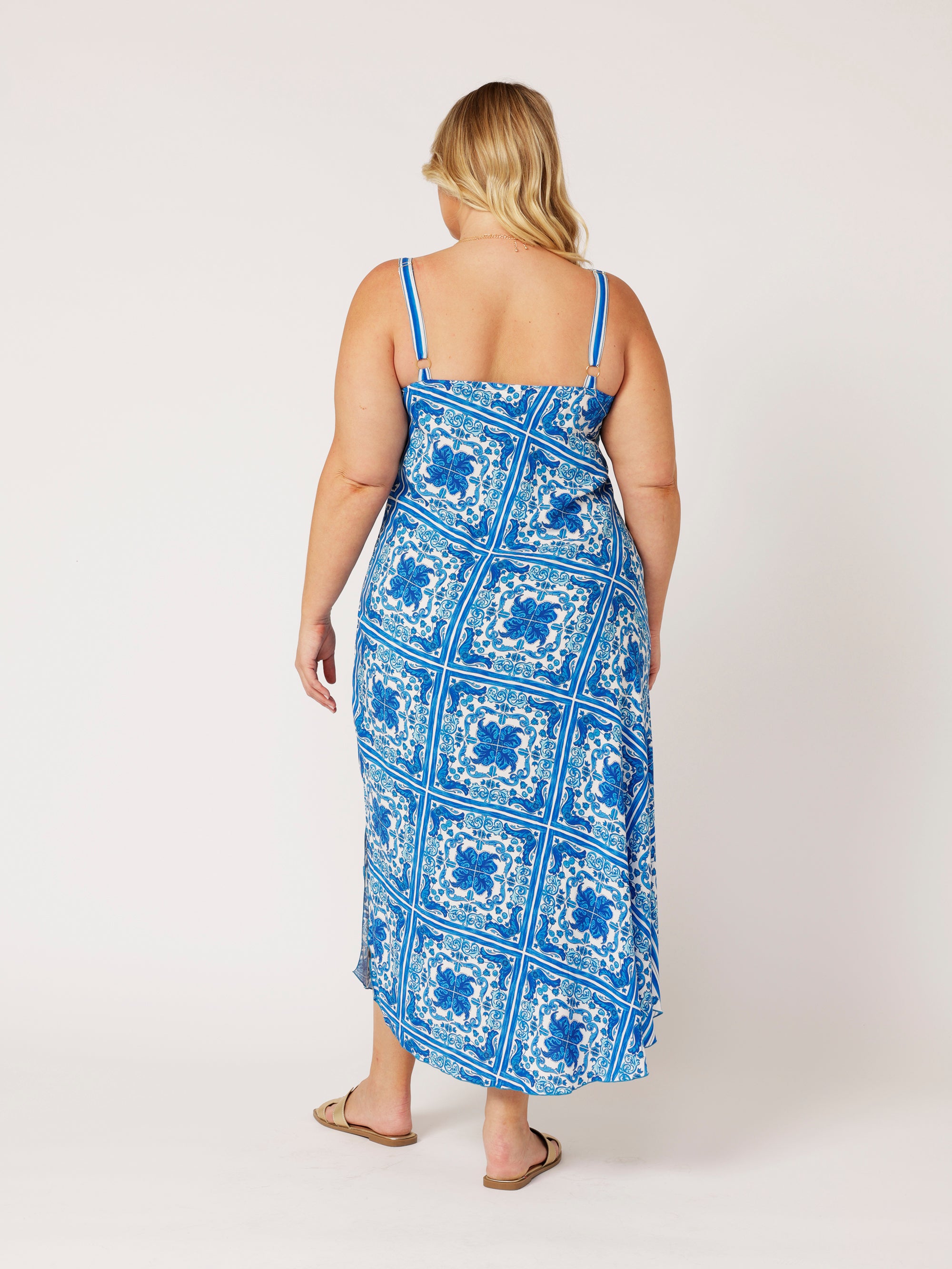 Slip Dress MAXI | Bias Cut | Amalfi Blue - Saffron Road