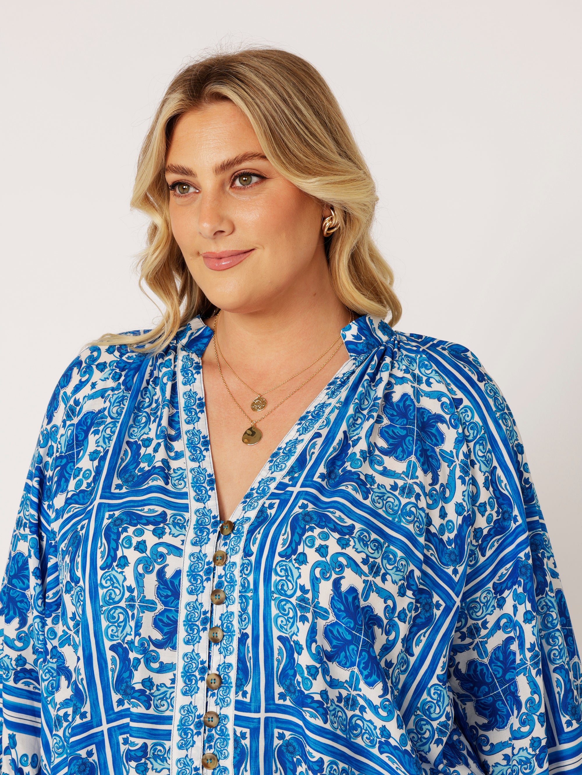 Take Me Away Blouse | Amalfi Blue - Saffron Road