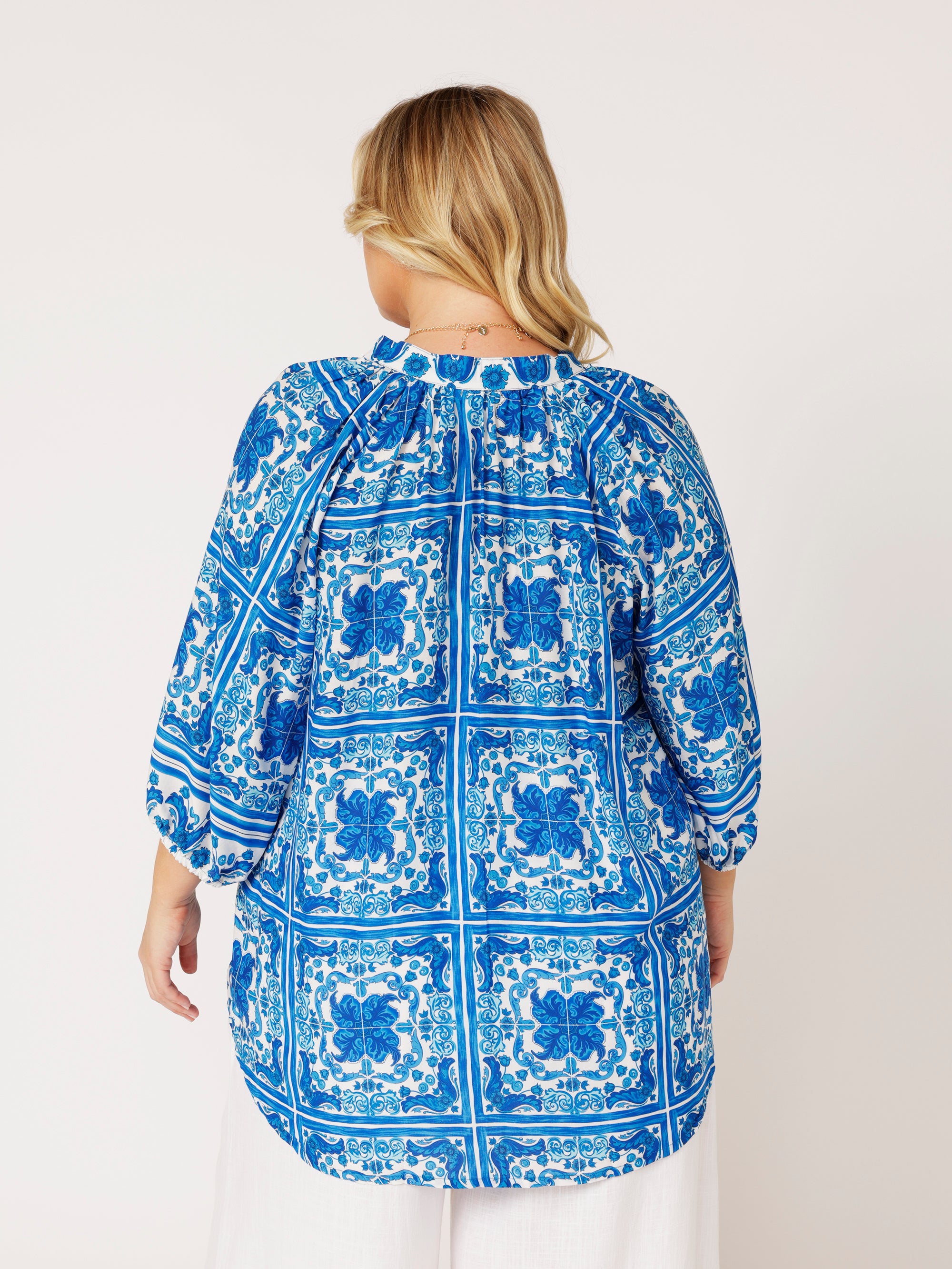 Take Me Away Blouse | Amalfi Blue - Saffron Road