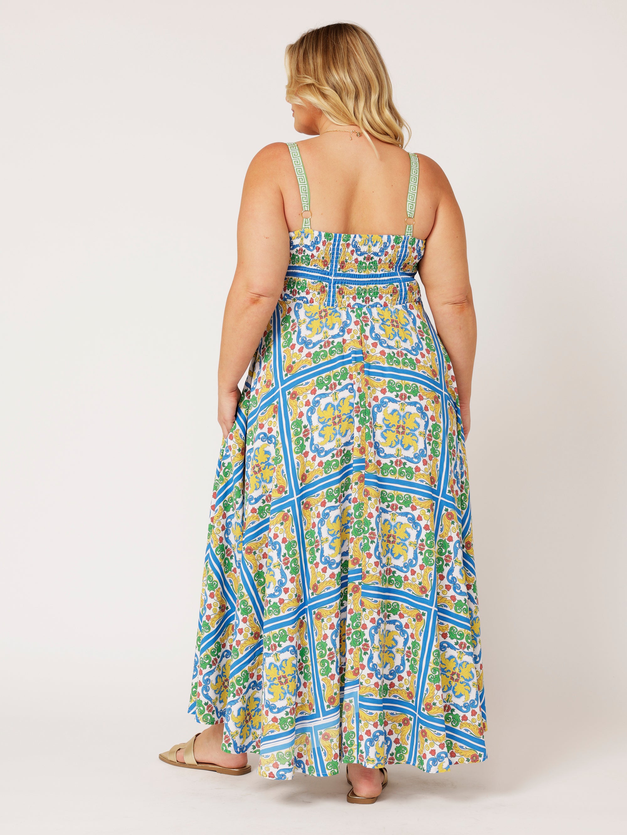 Positano Dress | Sicilian Blue - Saffron Road