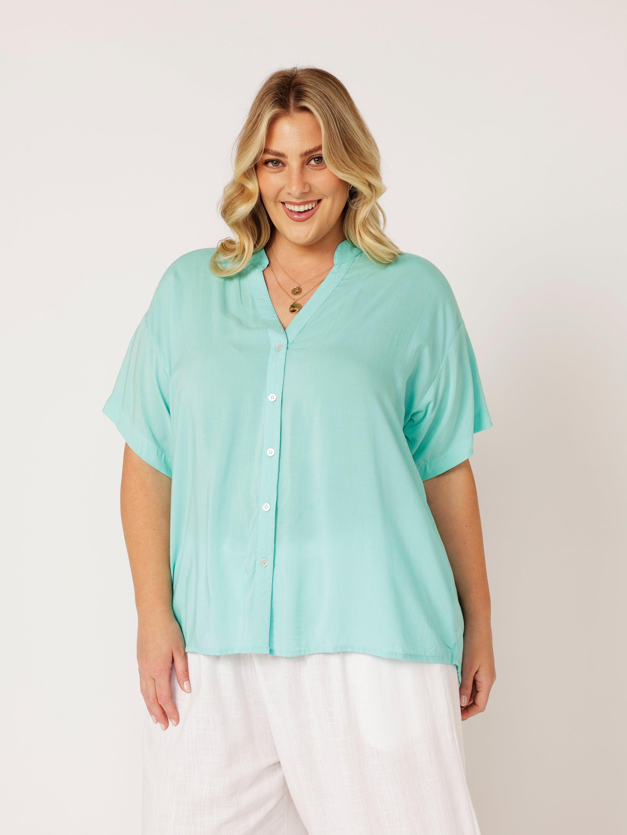 Military Shirt | Turquoise - Saffron Road