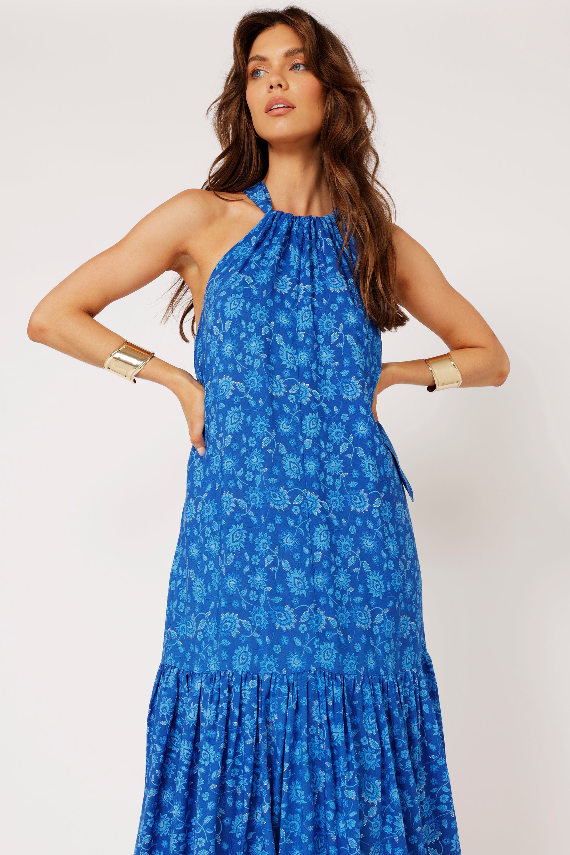 Saffron Road | Resort Dress | Maxi Dress | Blue Hawaii