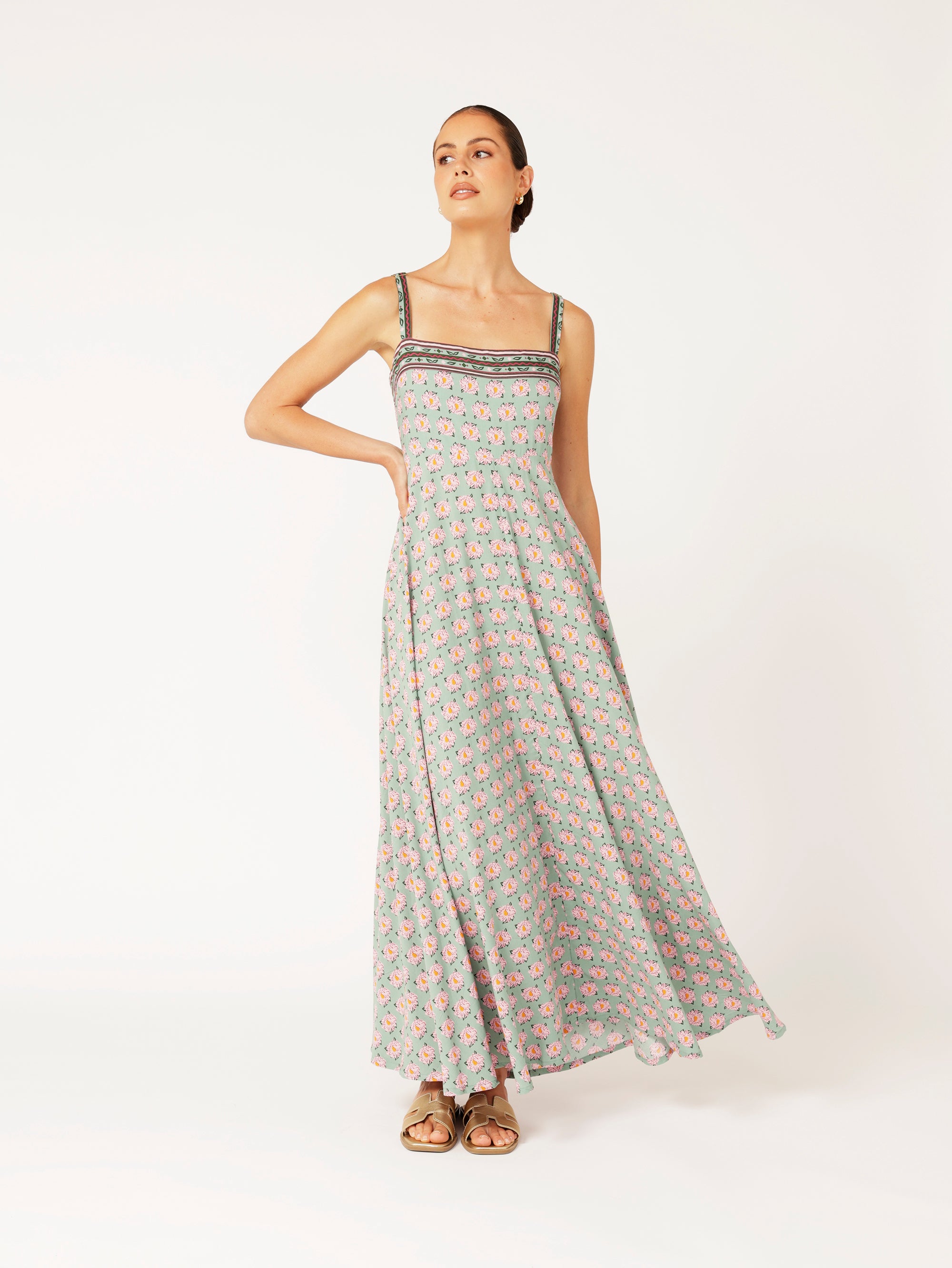 Positano Dress | Sage Peony - Saffron Road