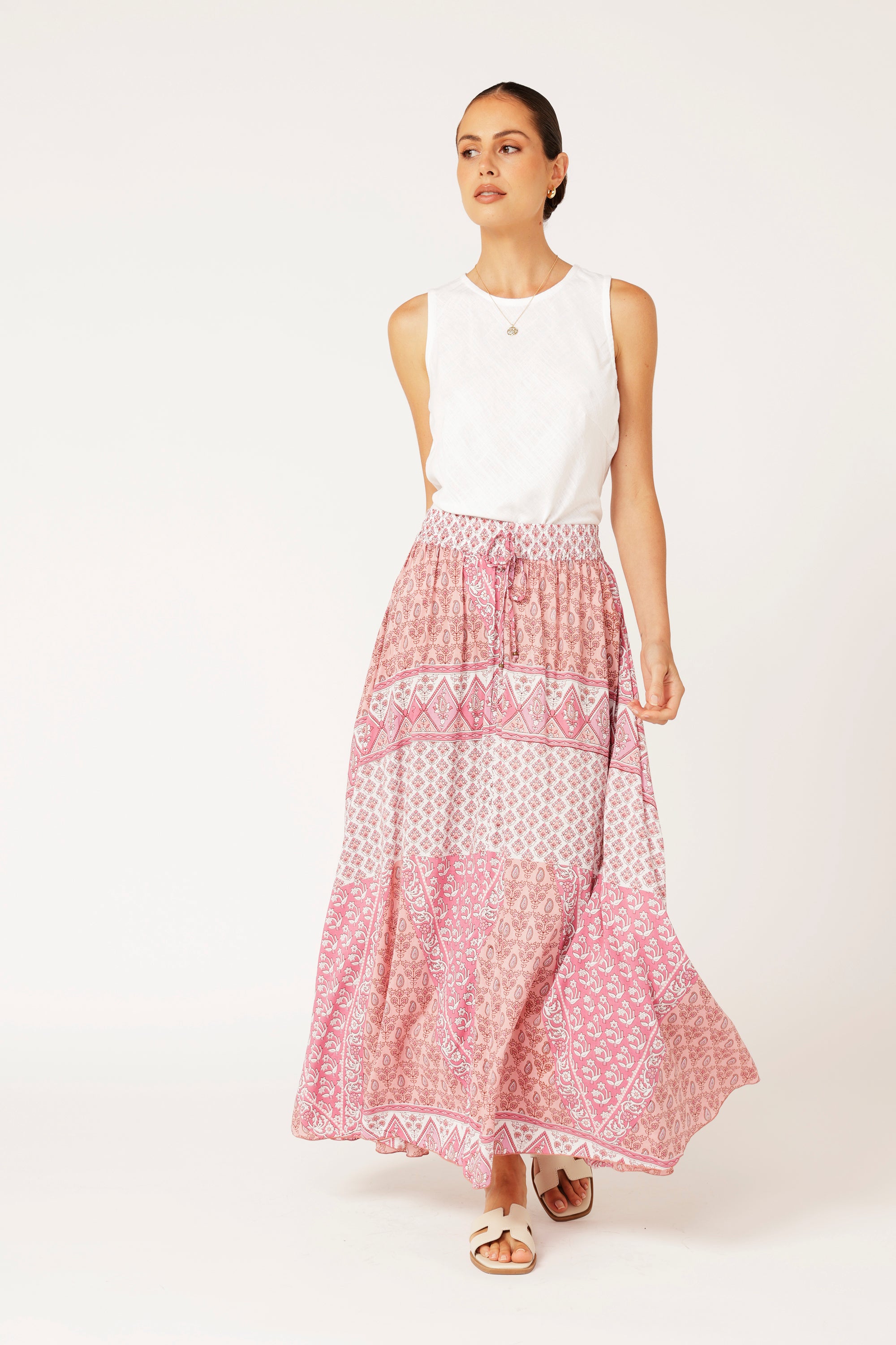 Circle Skirt | Pink Meadow - Saffron Road