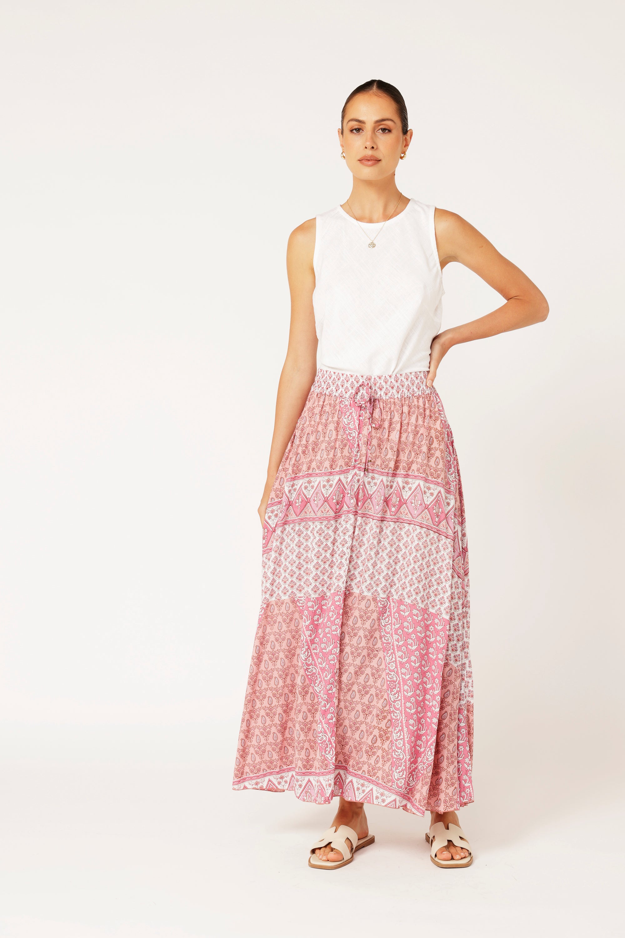 Circle Skirt | Pink Meadow - Saffron Road