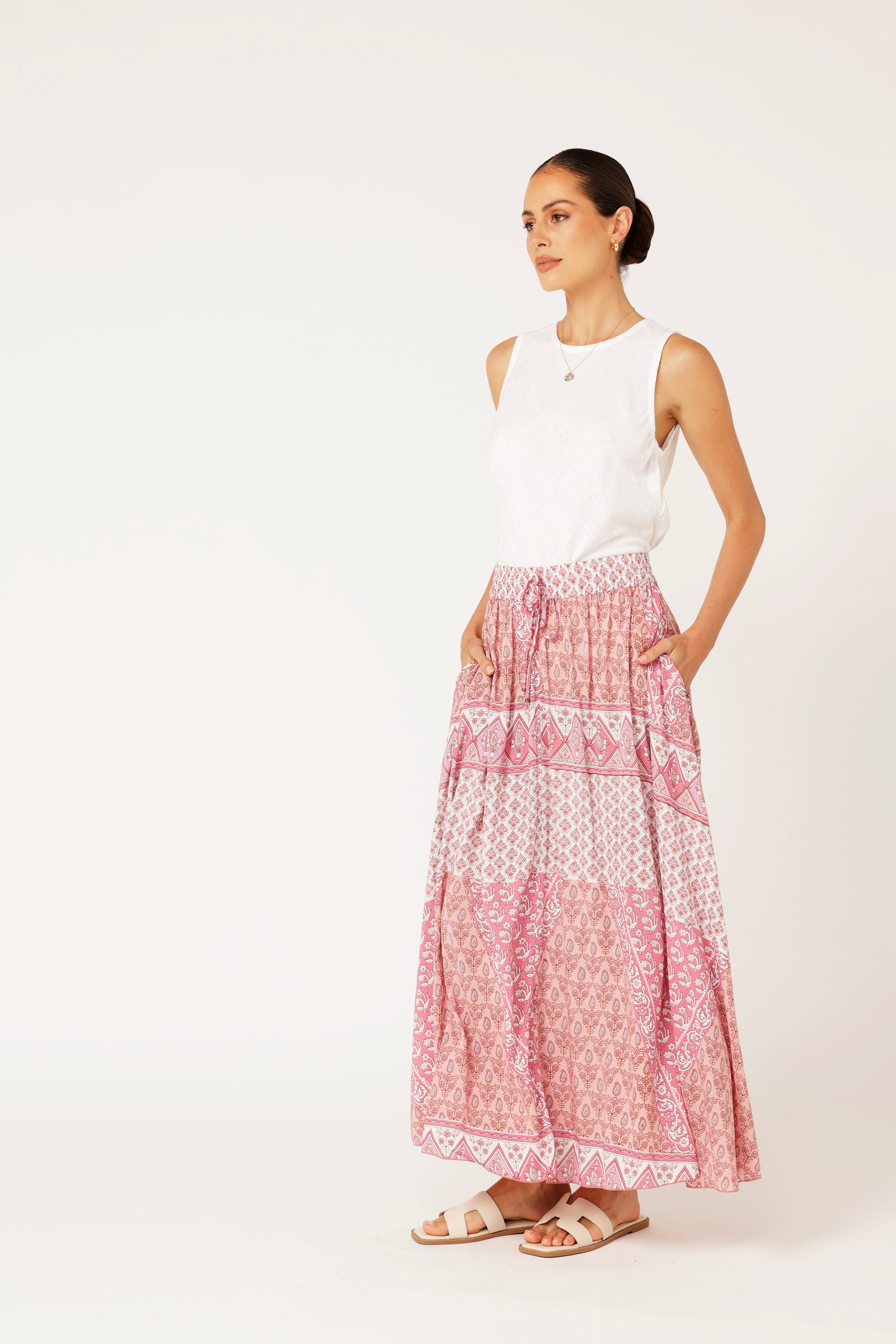 Circle Skirt | Pink Meadow - Saffron Road