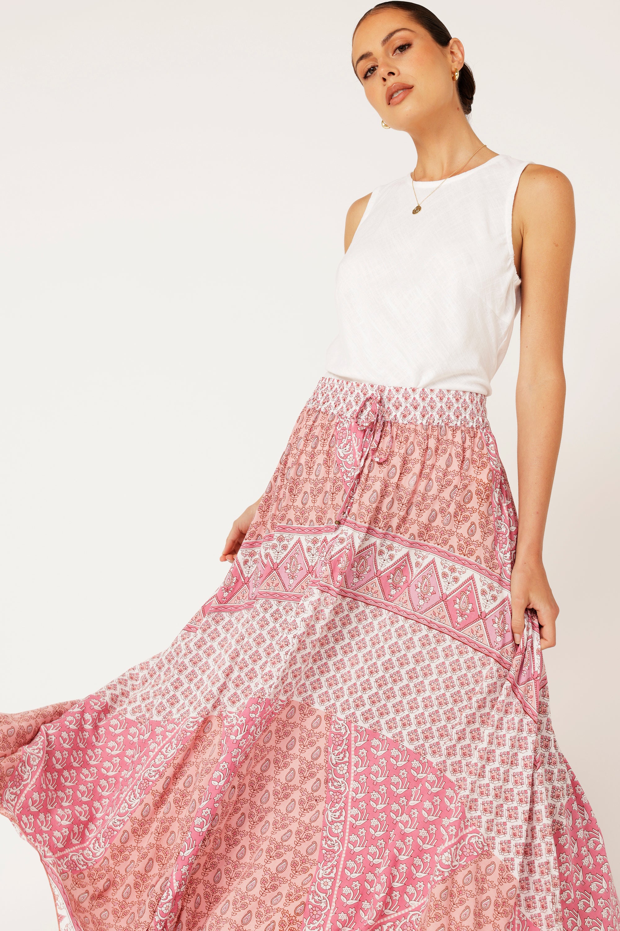 Circle Skirt | Pink Meadow - Saffron Road