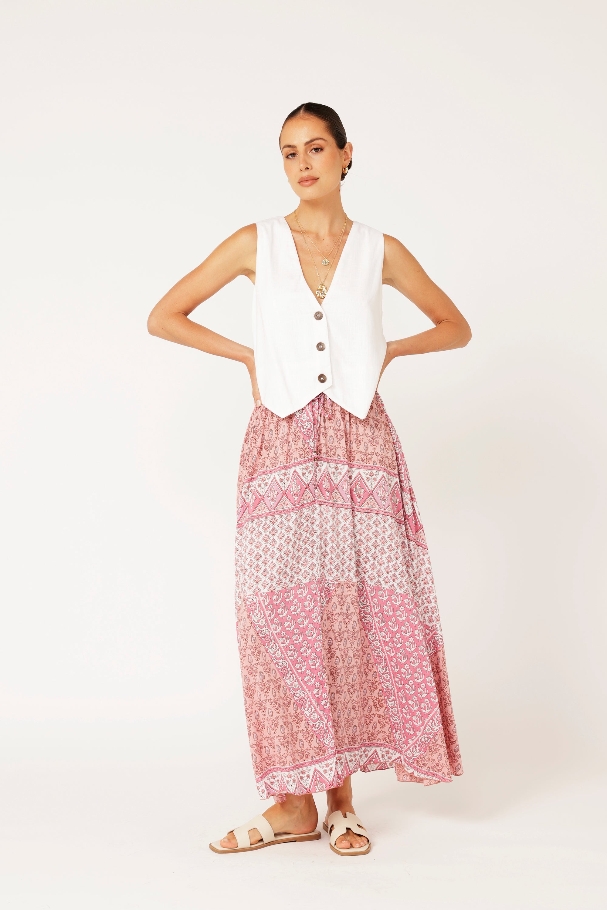 Circle Skirt | Pink Meadow - Saffron Road