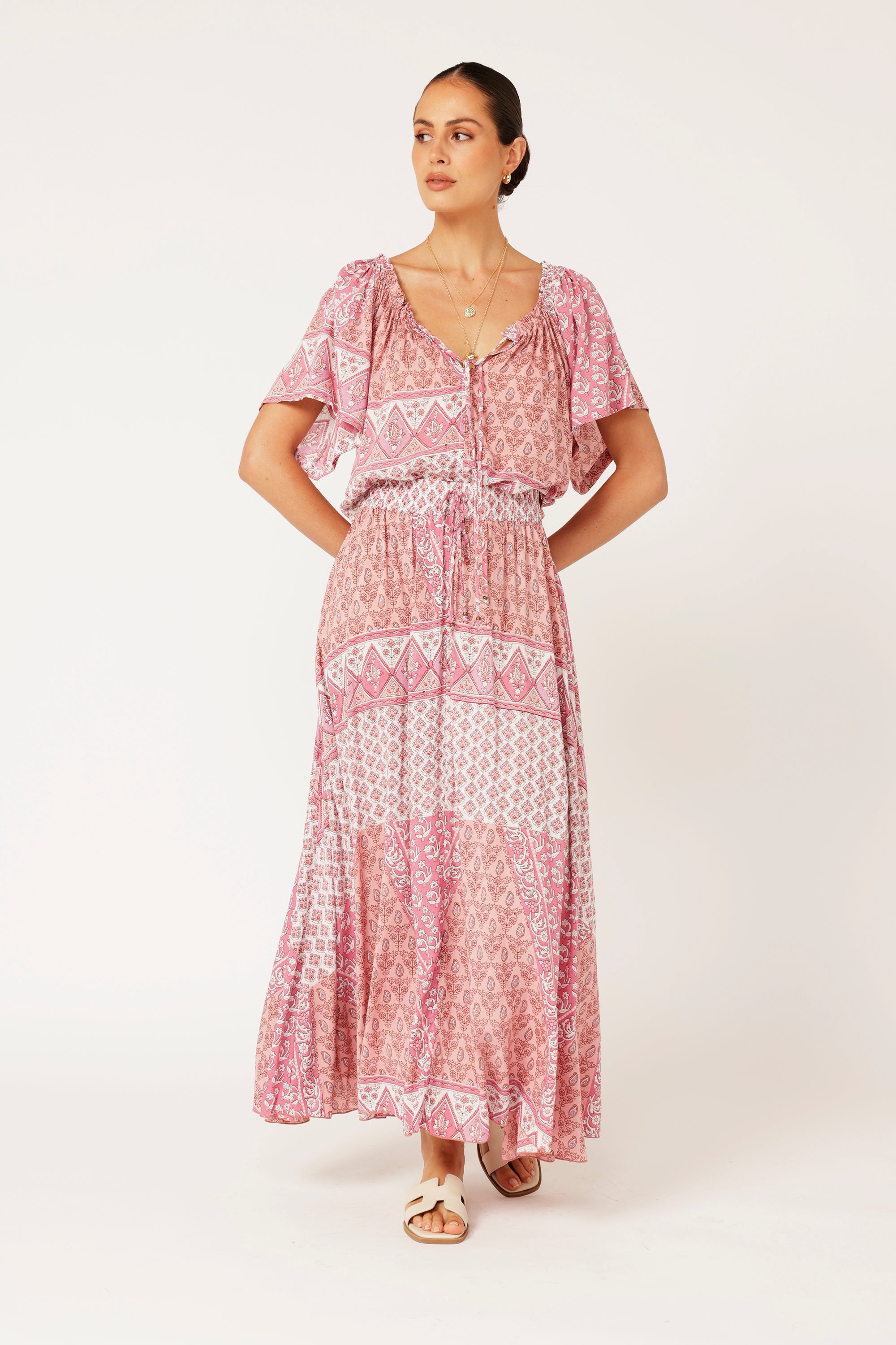 Festival Top | Pink Meadow - Saffron Road