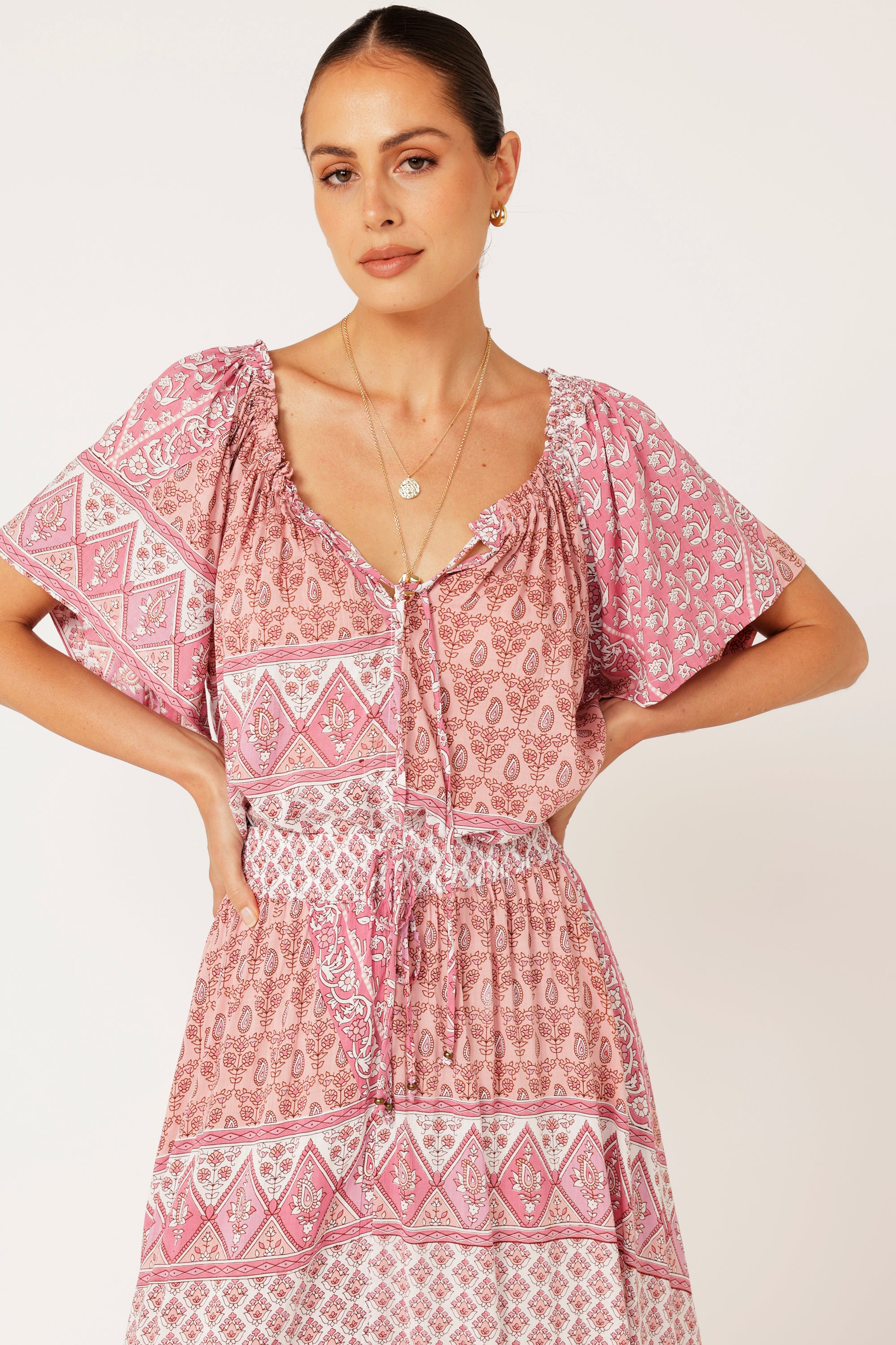 Festival Top | Pink Meadow - Saffron Road