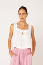 Lotus Tank | Off White | Viscose Linen - Saffron Road