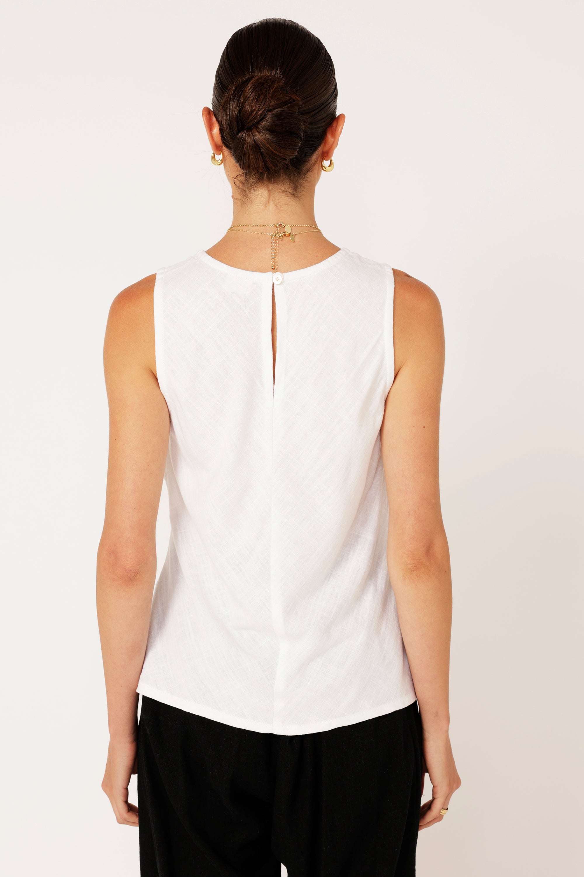 Sofia Tank | Off White | Linen Viscose - Saffron Road