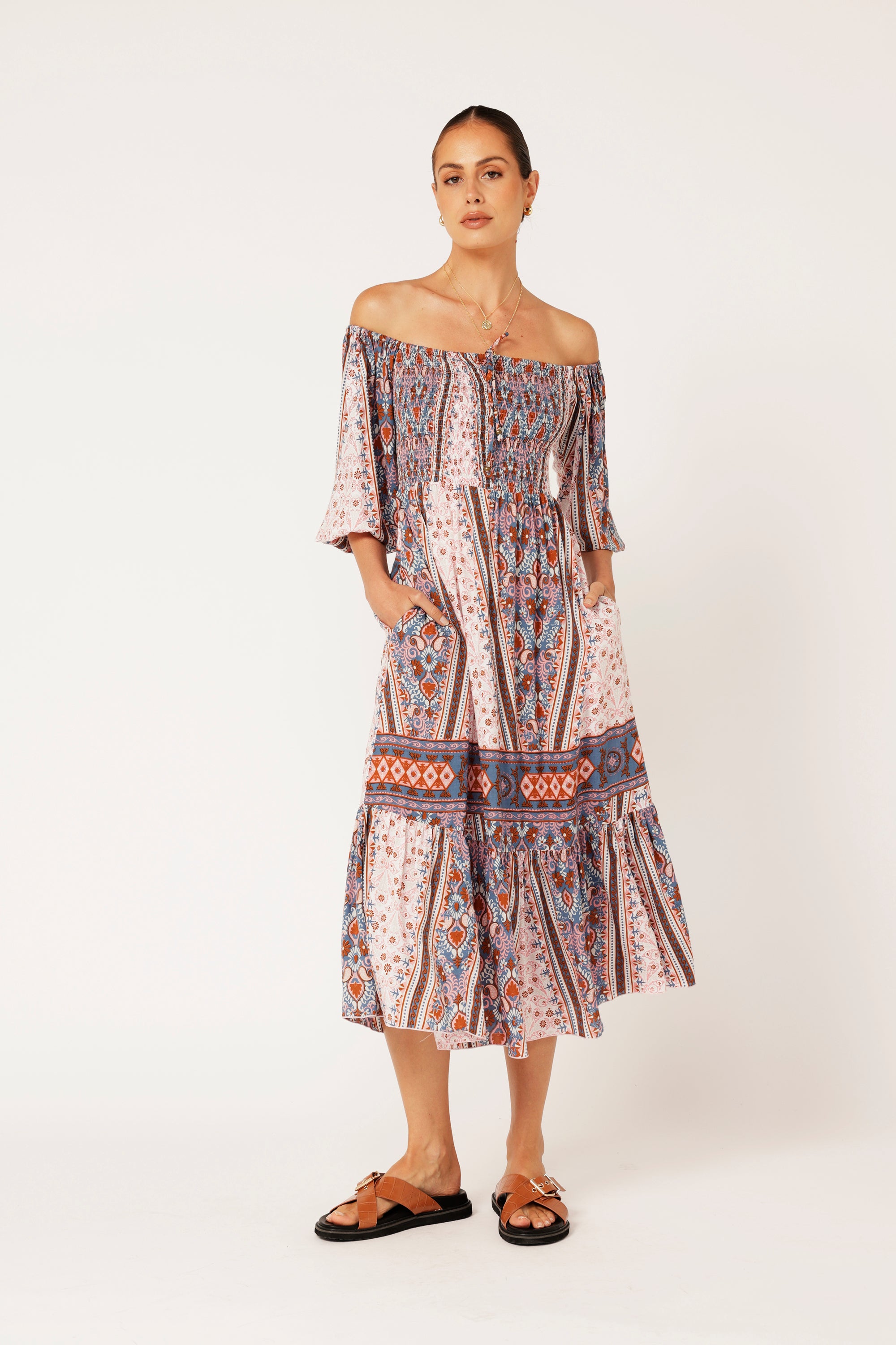 Harper Dress MAXI | Bluebell Tapestry - Saffron Road