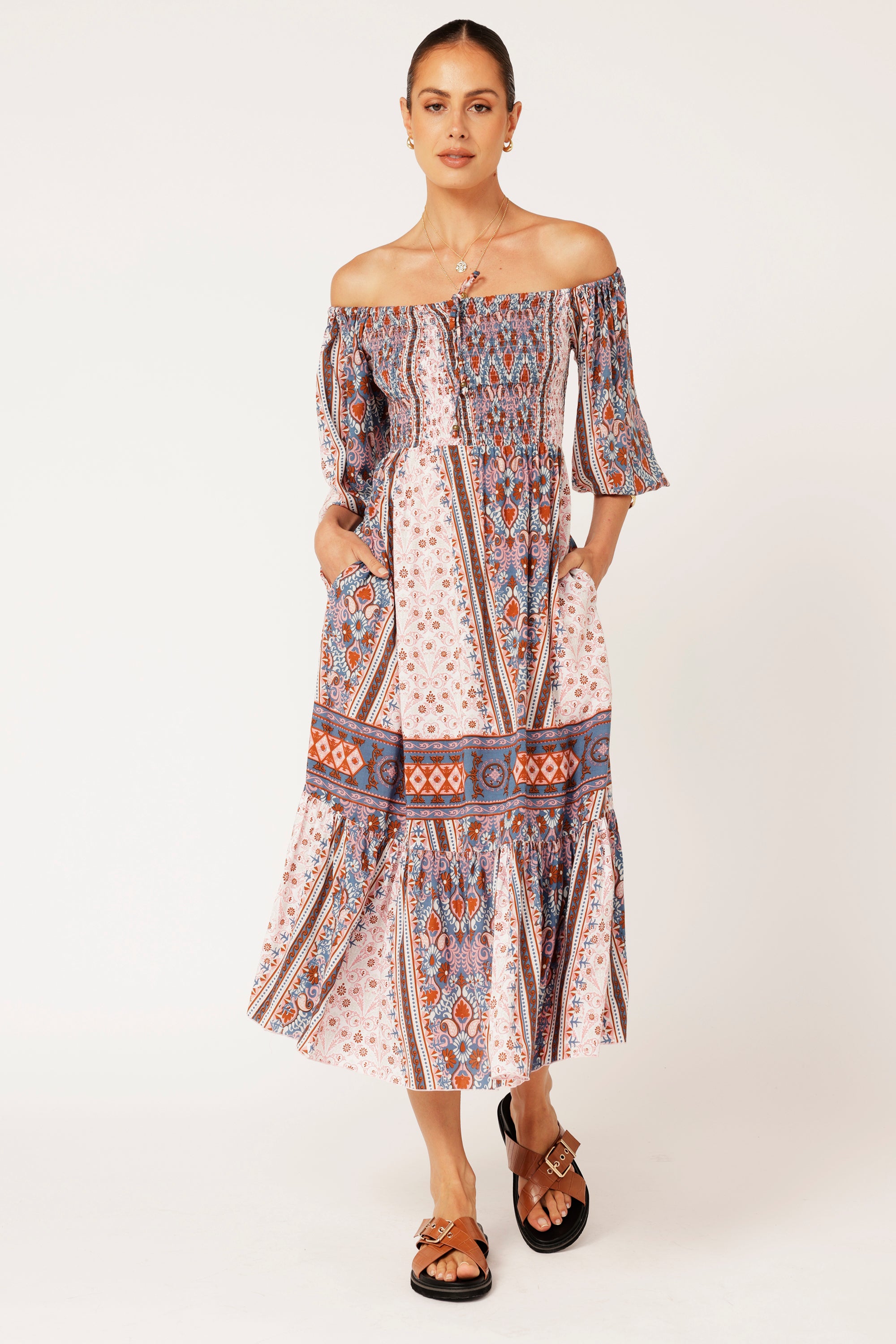 Harper Dress MAXI | Bluebell Tapestry - Saffron Road