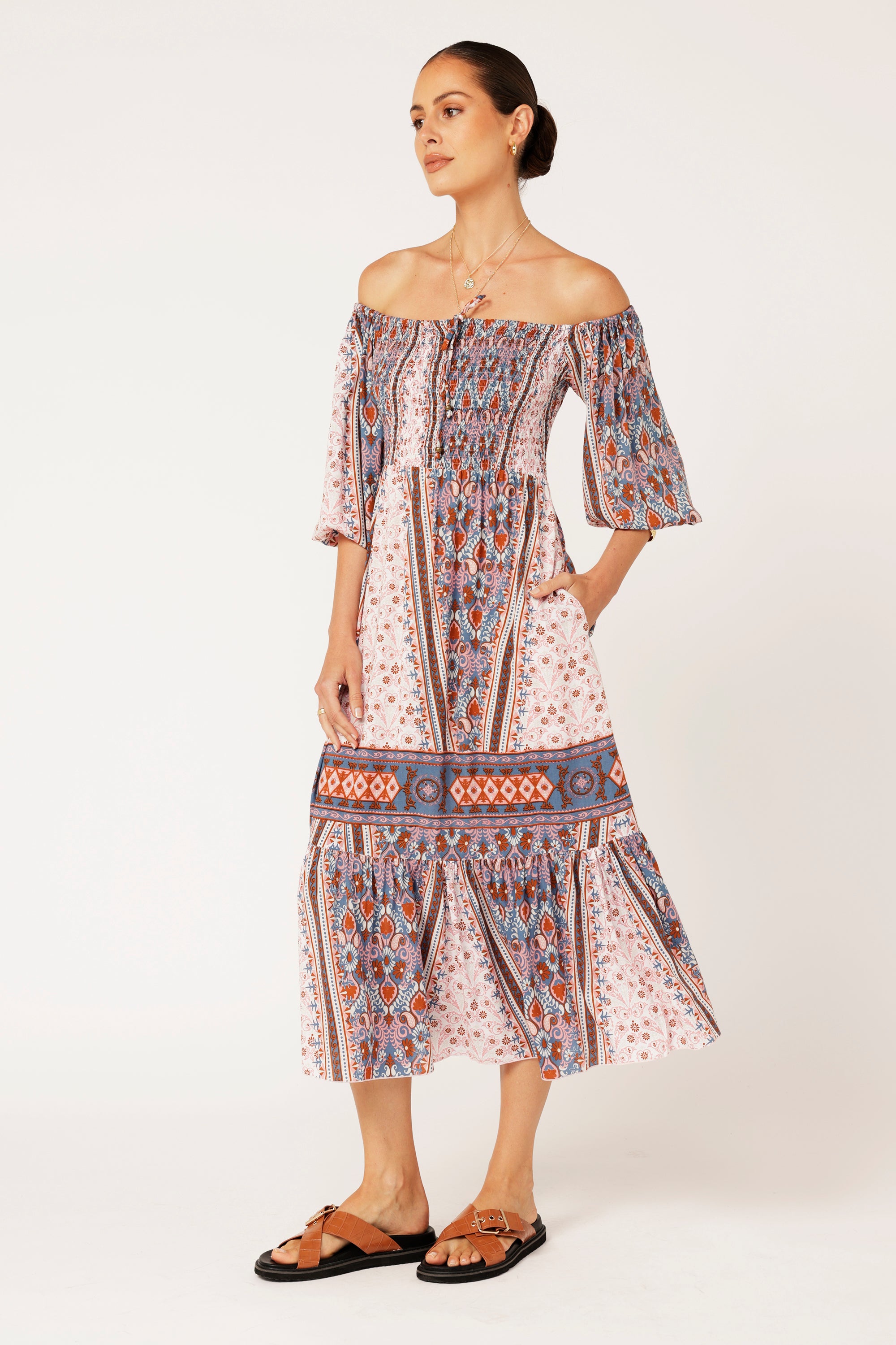 Harper Dress MAXI | Bluebell Tapestry - Saffron Road