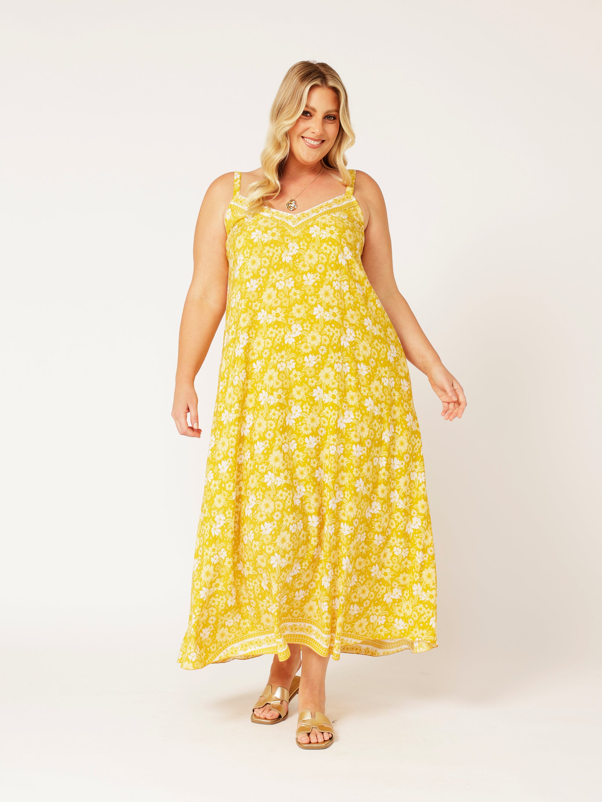 A-line Slip Dress | Marigold - Saffron Road