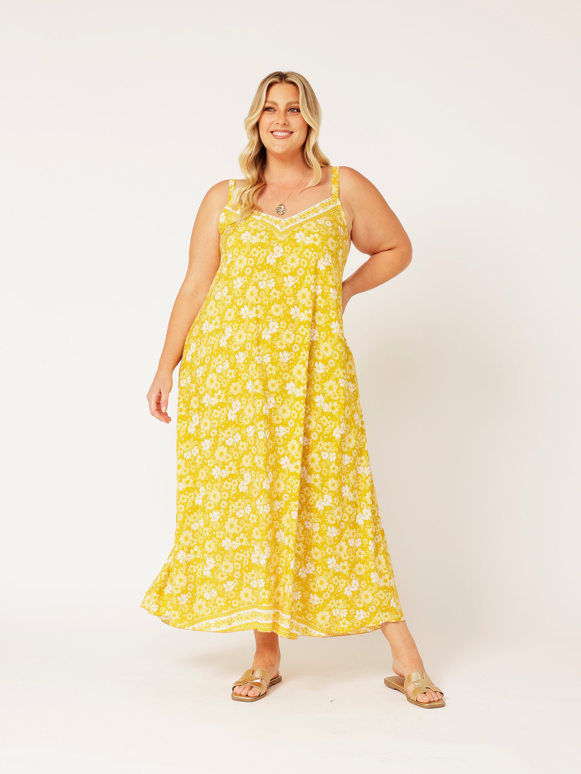 A-line Slip Dress | Marigold - Saffron Road