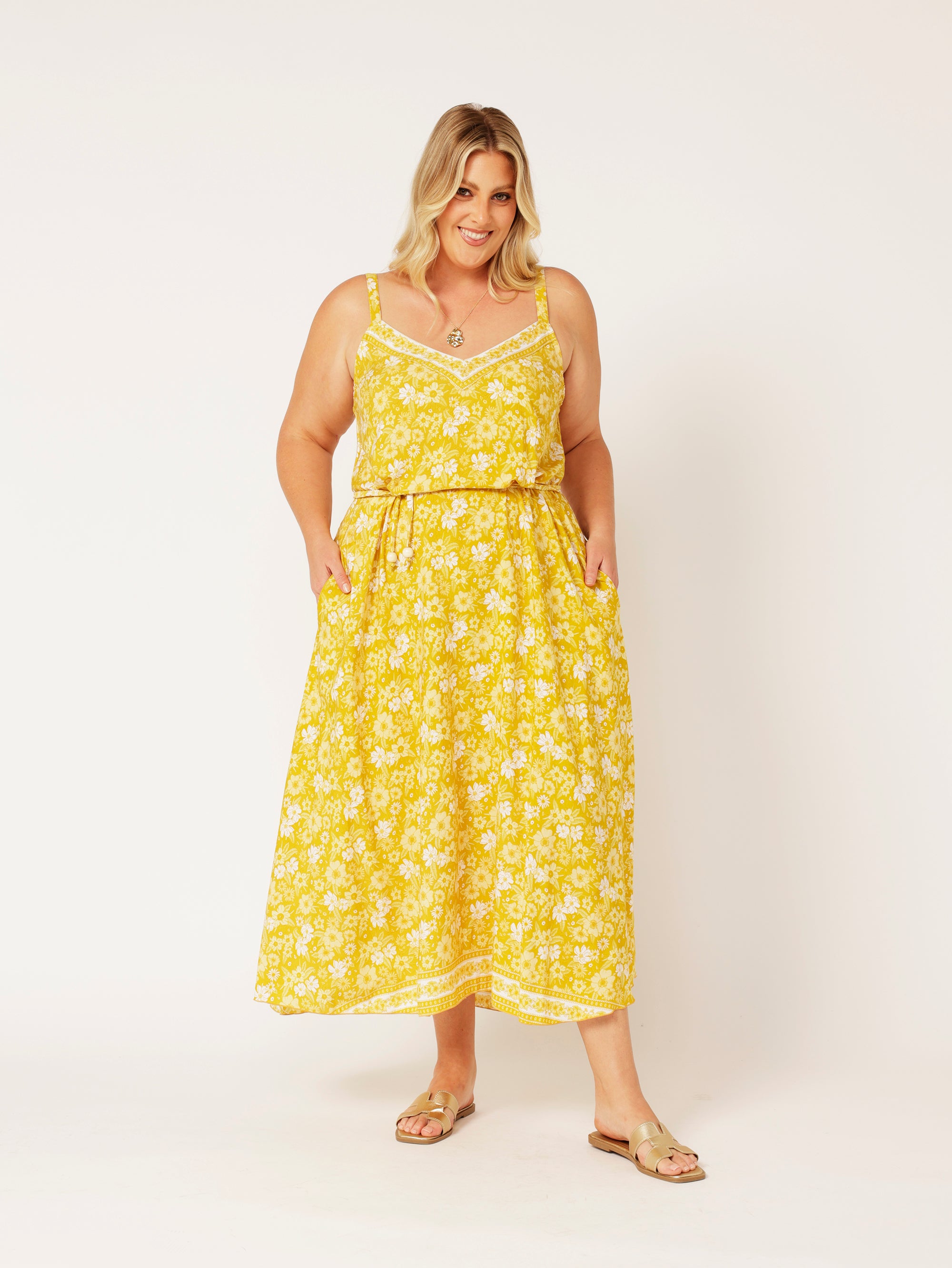 A-line Slip Dress | Marigold - Saffron Road