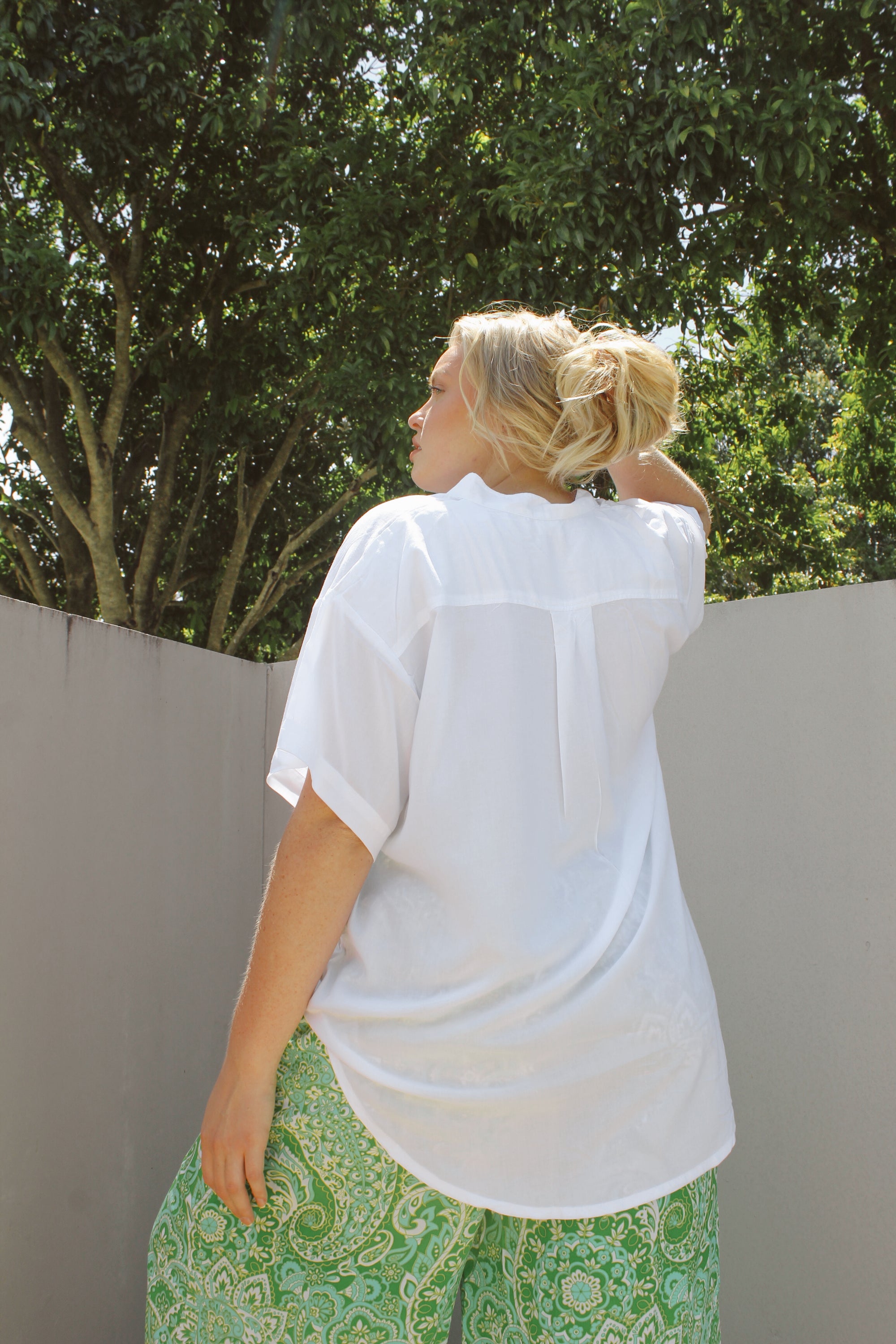 Military Shirt | White - Saffron Road